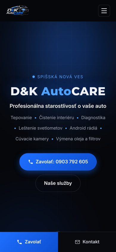 Ten istý web D&K AutoCARE na mobile